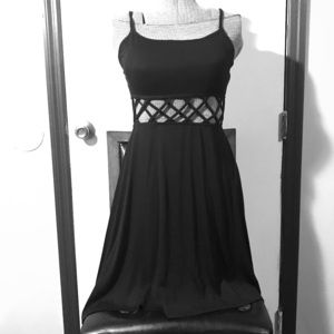 High low black with open midriff